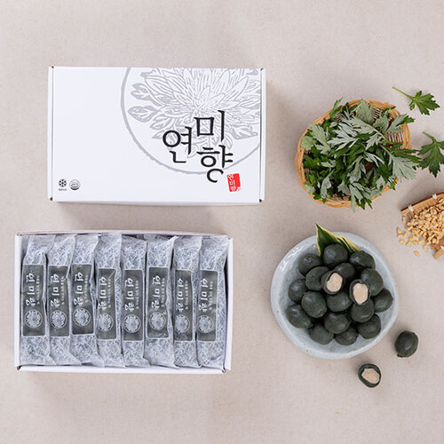 [개별포장] 연미향 국산 멥쌀 천연재료 쑥알떡 18개입