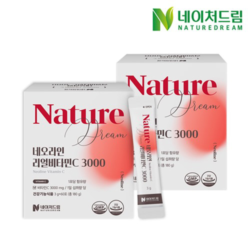 [네이처드림] 네오라인 고향량 리얼비타민C 3000mg,  2박스(120포) 