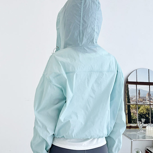 DJJ-SF1008W  여성 4컬러 스트링 크롭 자켓 바람막이 