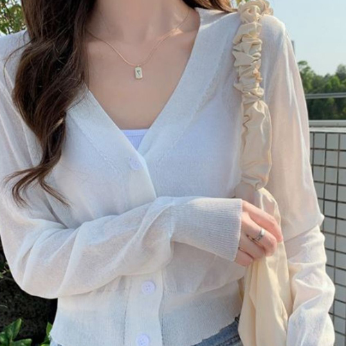 SLT-N01  여름 시원한 얇은 브이넥 가디건 