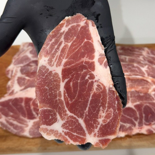 [에이징그라운드] 흑돼지 목살 5mm 로스구이 500g/1kg