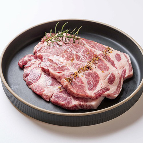 [에이징그라운드] 흑돼지 목살 5mm 로스구이 500g/1kg